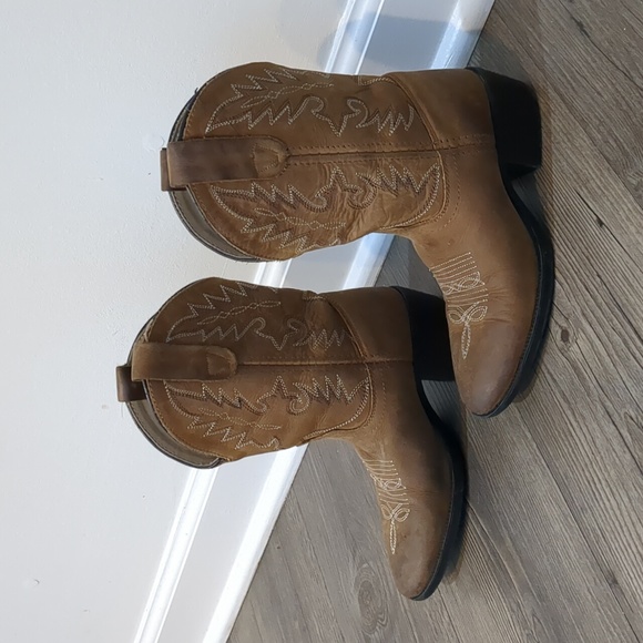 Dan Post Size 11 Child, Brown Leather Cowboy Western Boots Model DPC - 2003 - Picture 1 of 8